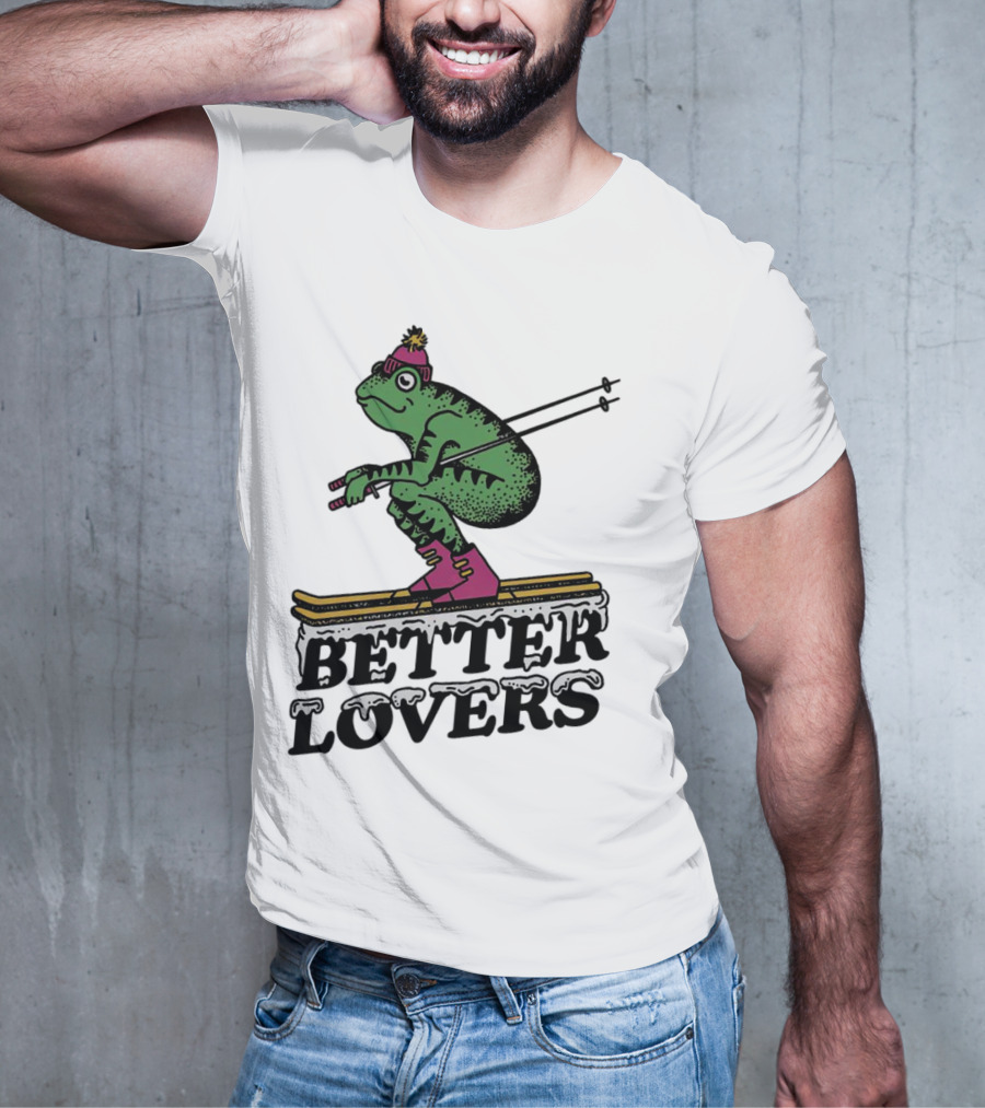Better Lovers Ski Frog Pom Pom Hat Slalom T-Shirt