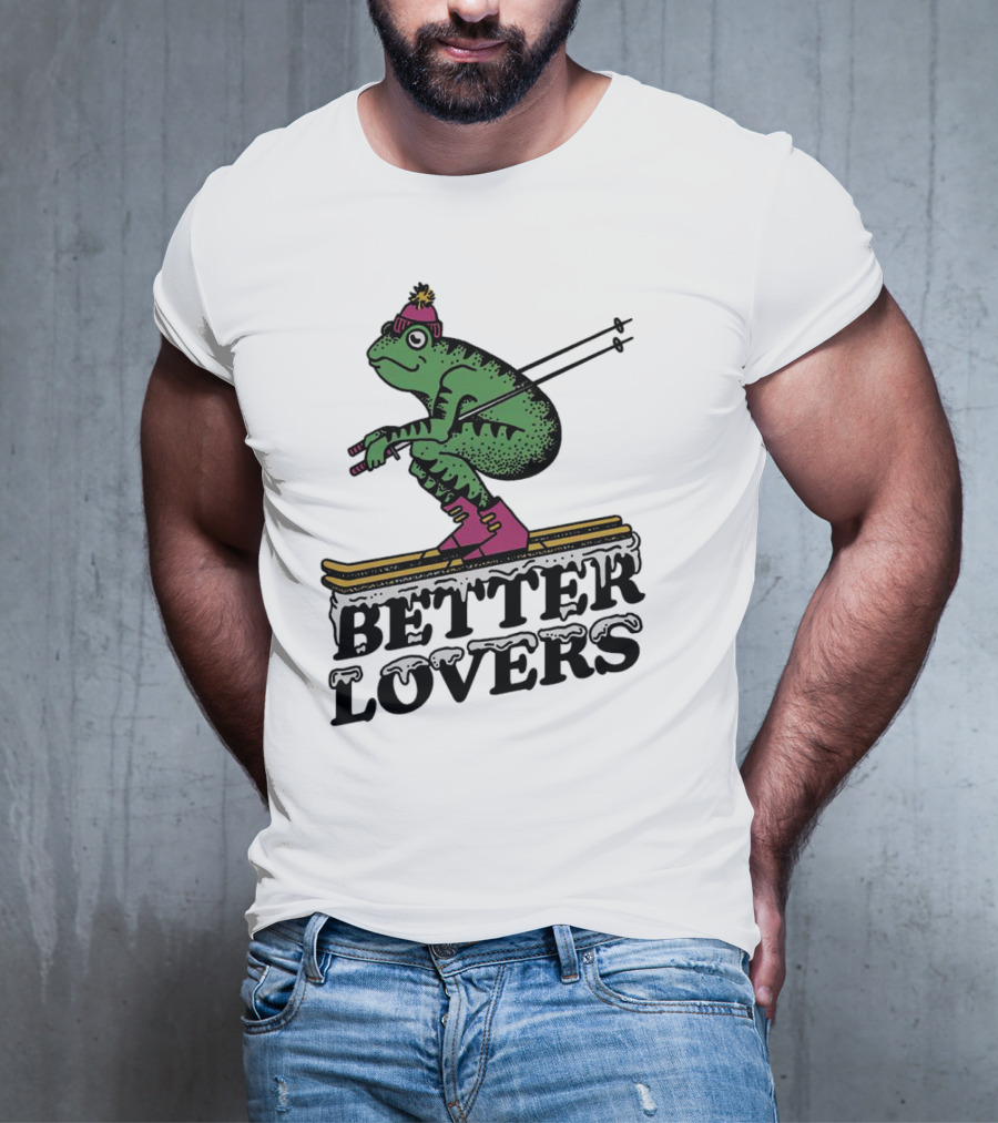 Better Lovers Ski Frog Pom Pom Hat Slalom T-Shirt
