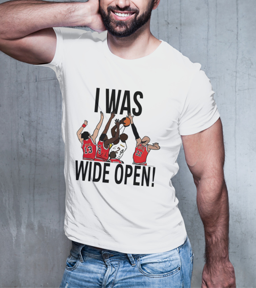 I Was Wide Open Basketball Iconic Players Team Defense Moment T-Shirt