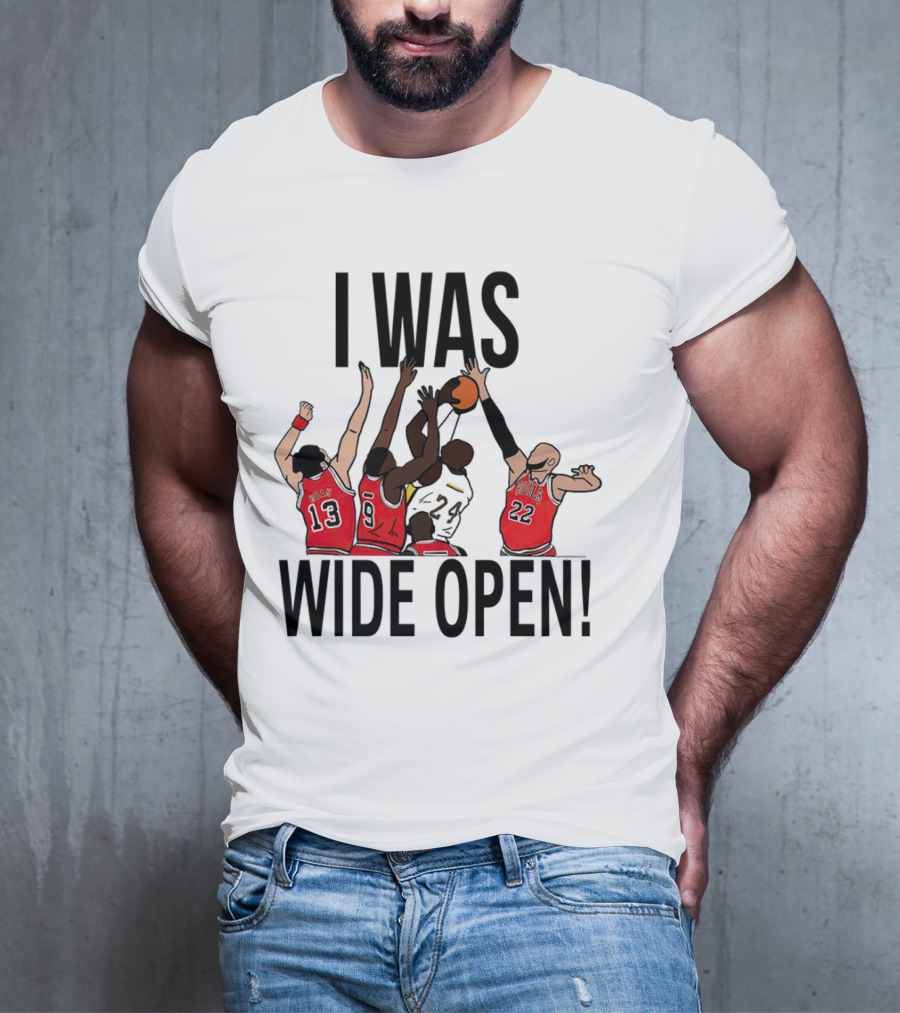 I Was Wide Open Basketball Iconic Players Team Defense Moment T-Shirt