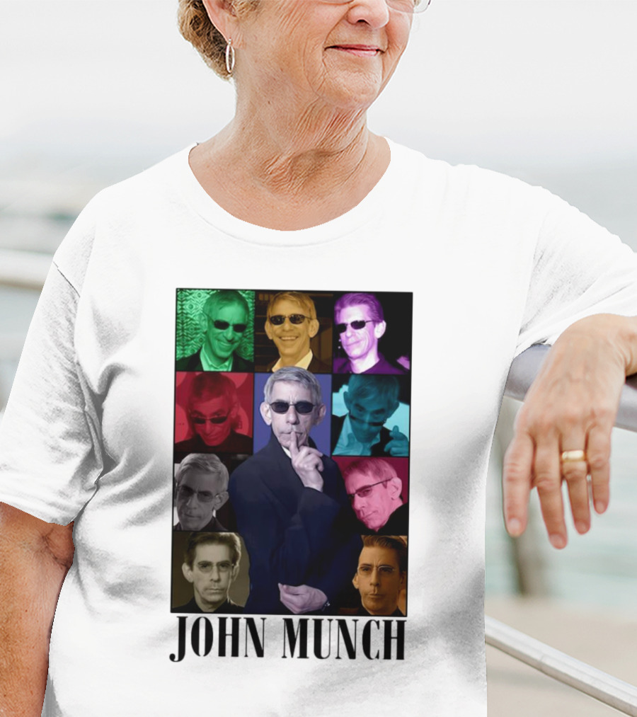 John Munch Multicolor Photo Collage T-Shirt