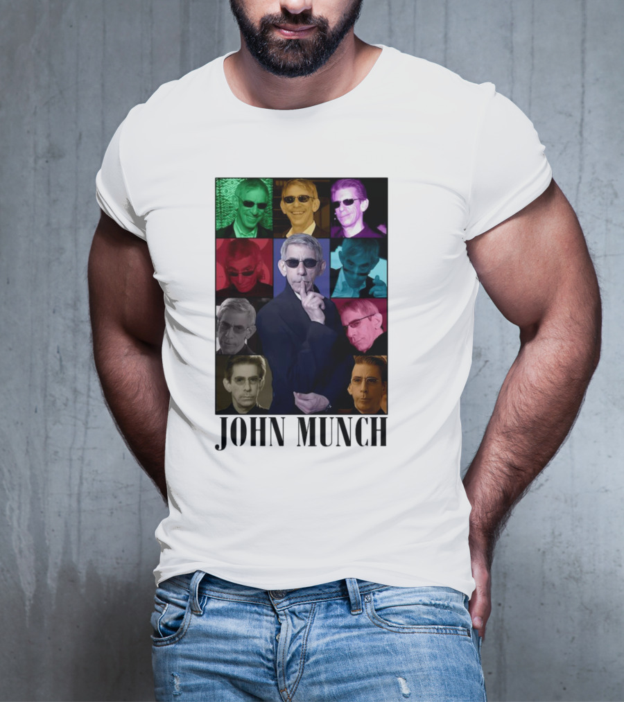 John Munch Multicolor Photo Collage T-Shirt