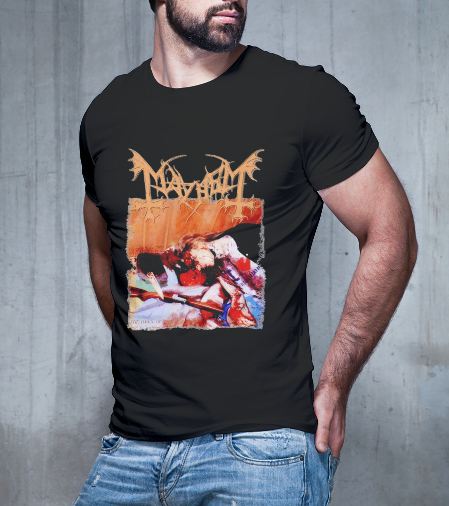 Mayhem Norwegian Black Metal The Dawn Of The Black Hearts T-Shirt