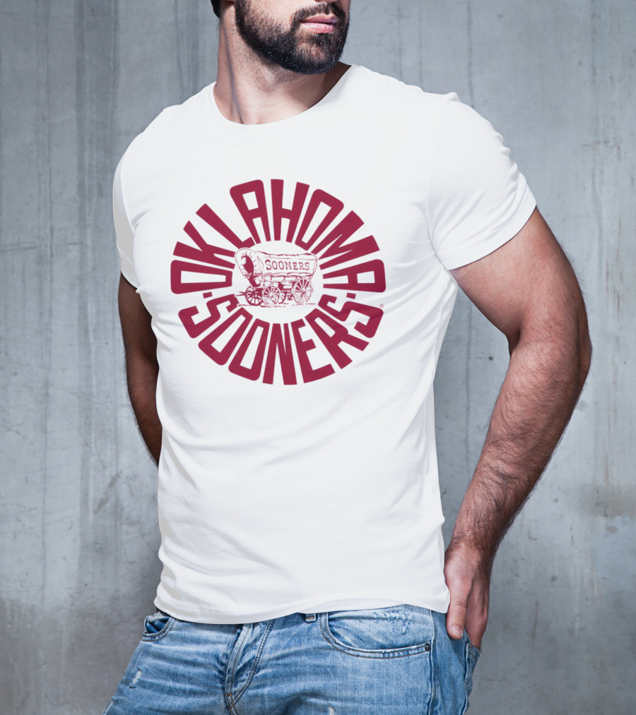 Oklahoma Sooners Covered Wagon Circle T-Shirt