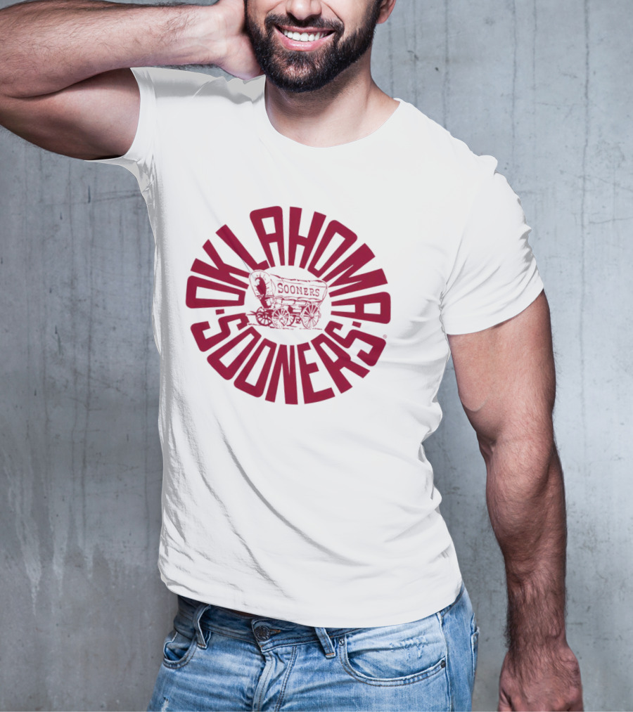 Oklahoma Sooners Covered Wagon Circle T-Shirt