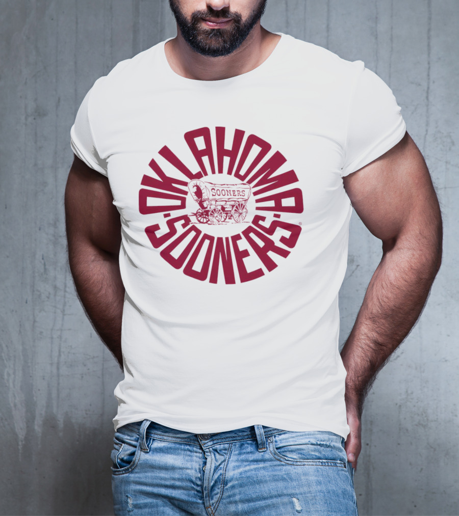 Oklahoma Sooners Covered Wagon Circle T-Shirt