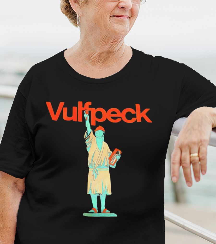 Vulfpeck Statue Of Liberty With Keyboard And Red Hat T-Shirt