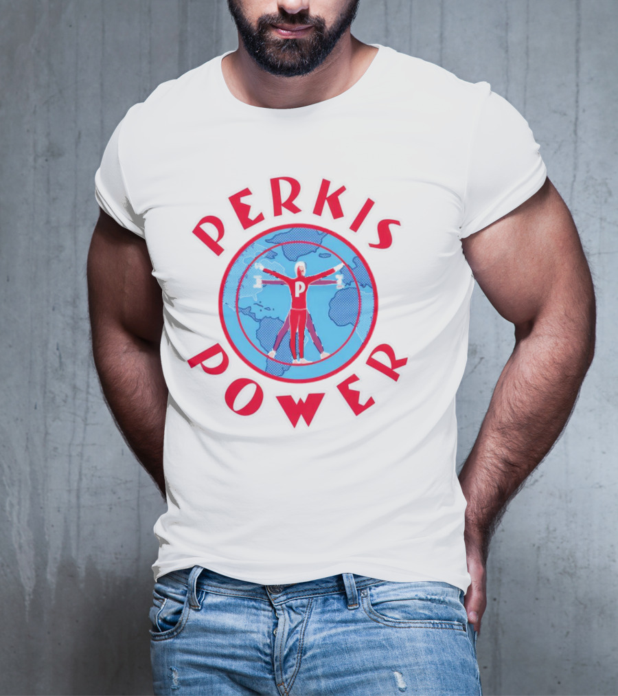 Perkis Power Global Fitness Vitruvian Workout T-Shirt