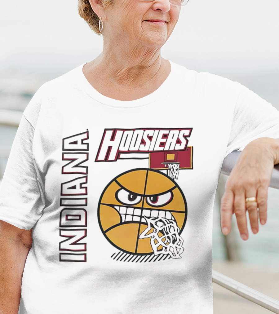Indiana Hoosiers Angry Basketball Face T-Shirt