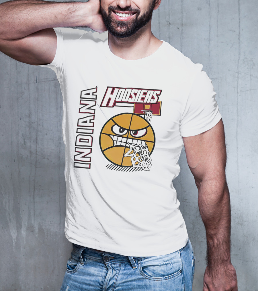 Indiana Hoosiers Angry Basketball Face T-Shirt