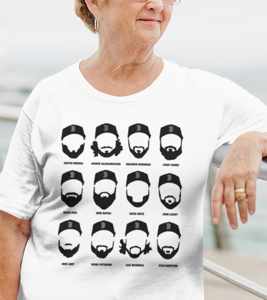 Boston Bearded Baseball Legends David Ortiz Shane Victorino Mike Napoli David Ross T-Shirt