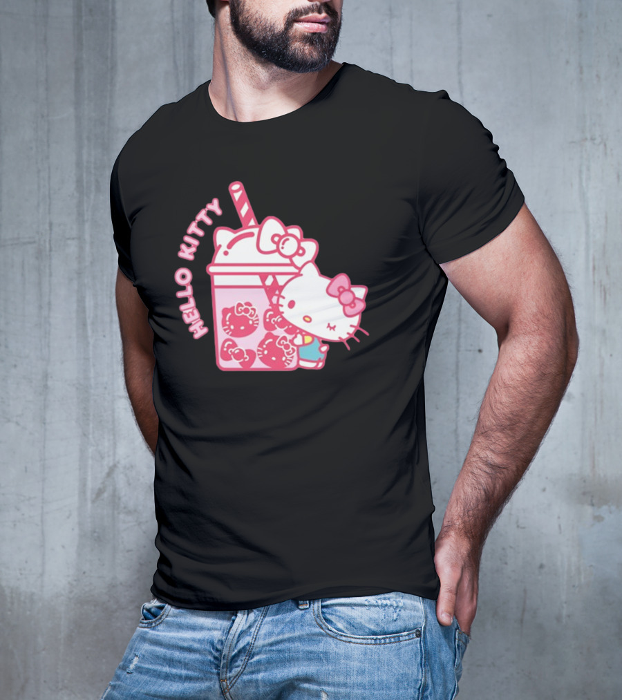 Hello Kitty Bubble Tea Drink Cute T-Shirt