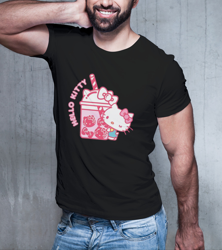 Hello Kitty Bubble Tea Drink Cute T-Shirt