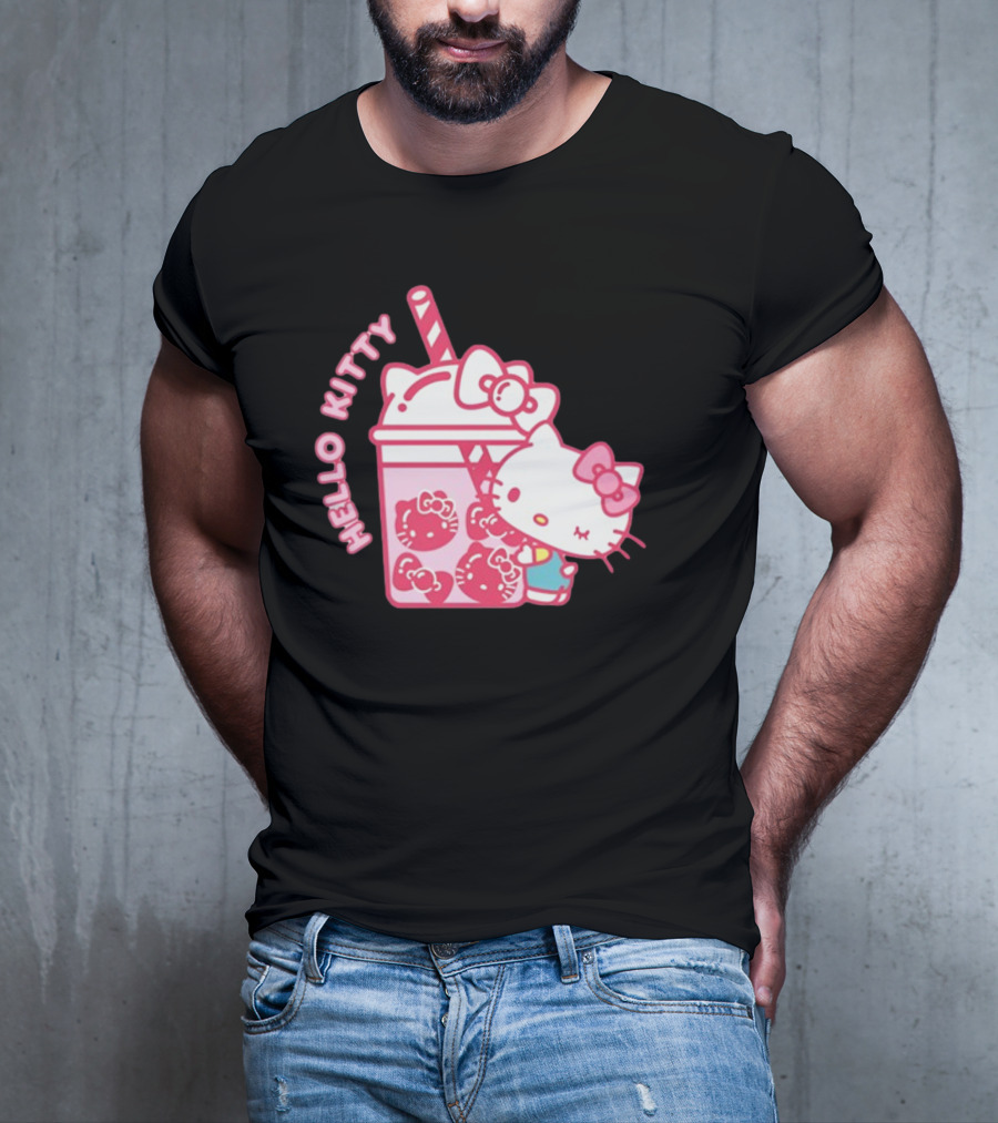 Hello Kitty Bubble Tea Drink Cute T-Shirt