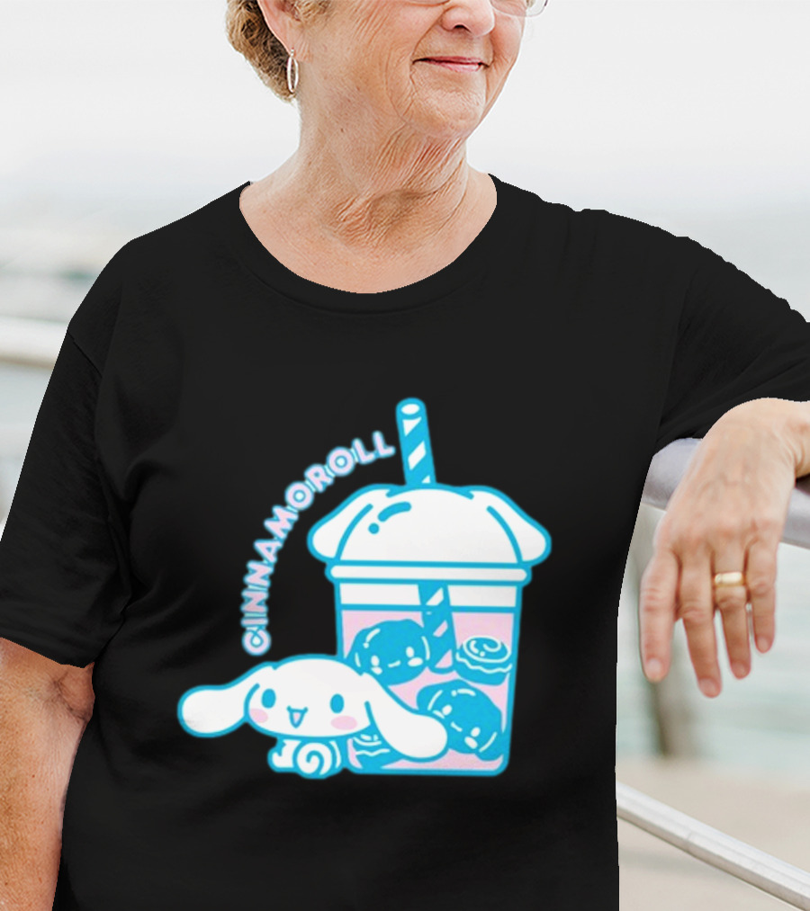 Cinnamoroll Bubble Tea Cup Pastel Cute Character T-Shirt