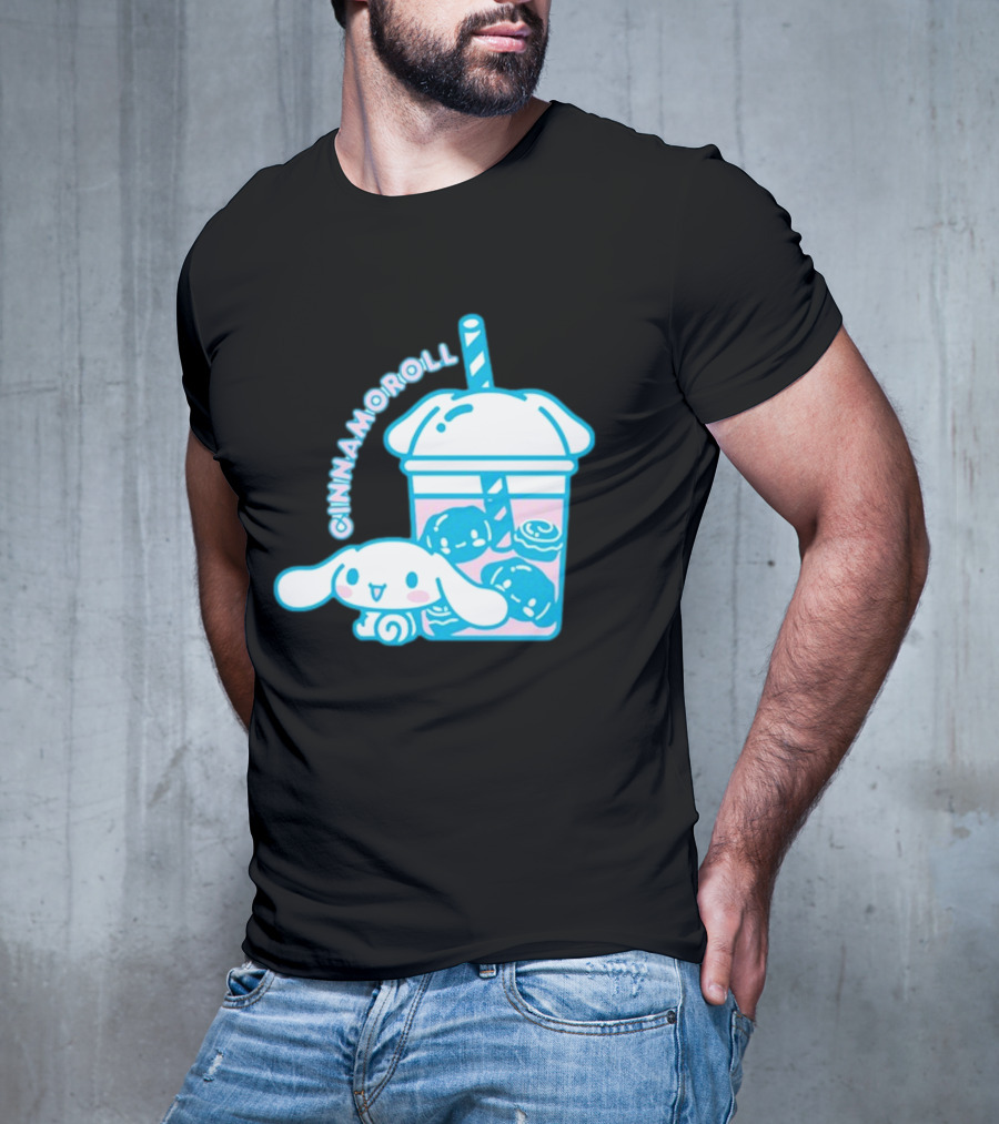 Cinnamoroll Bubble Tea Cup Pastel Cute Character T-Shirt