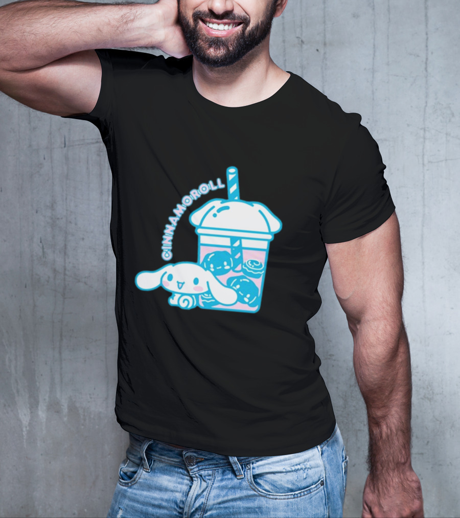 Cinnamoroll Bubble Tea Cup Pastel Cute Character T-Shirt