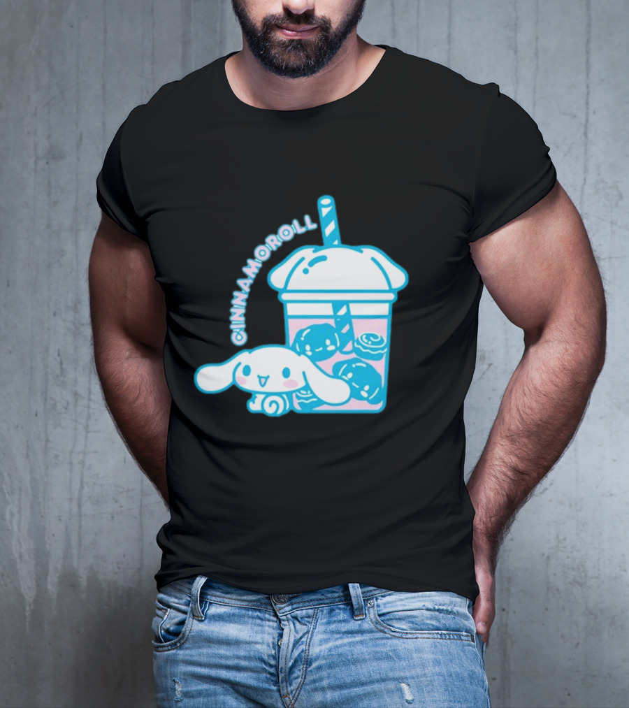 Cinnamoroll Bubble Tea Cup Pastel Cute Character T-Shirt