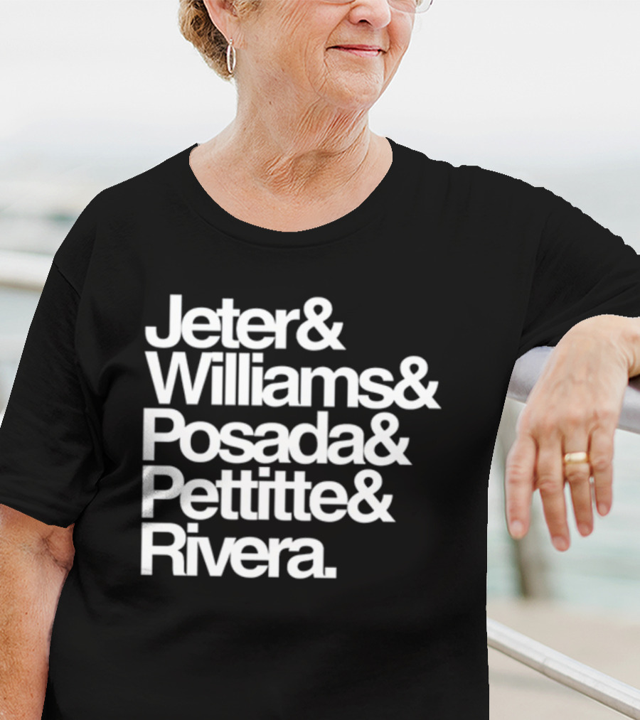 Jeter Williams Posada Pettitte Rivera New York Yankees Core Five Legends T-Shirt