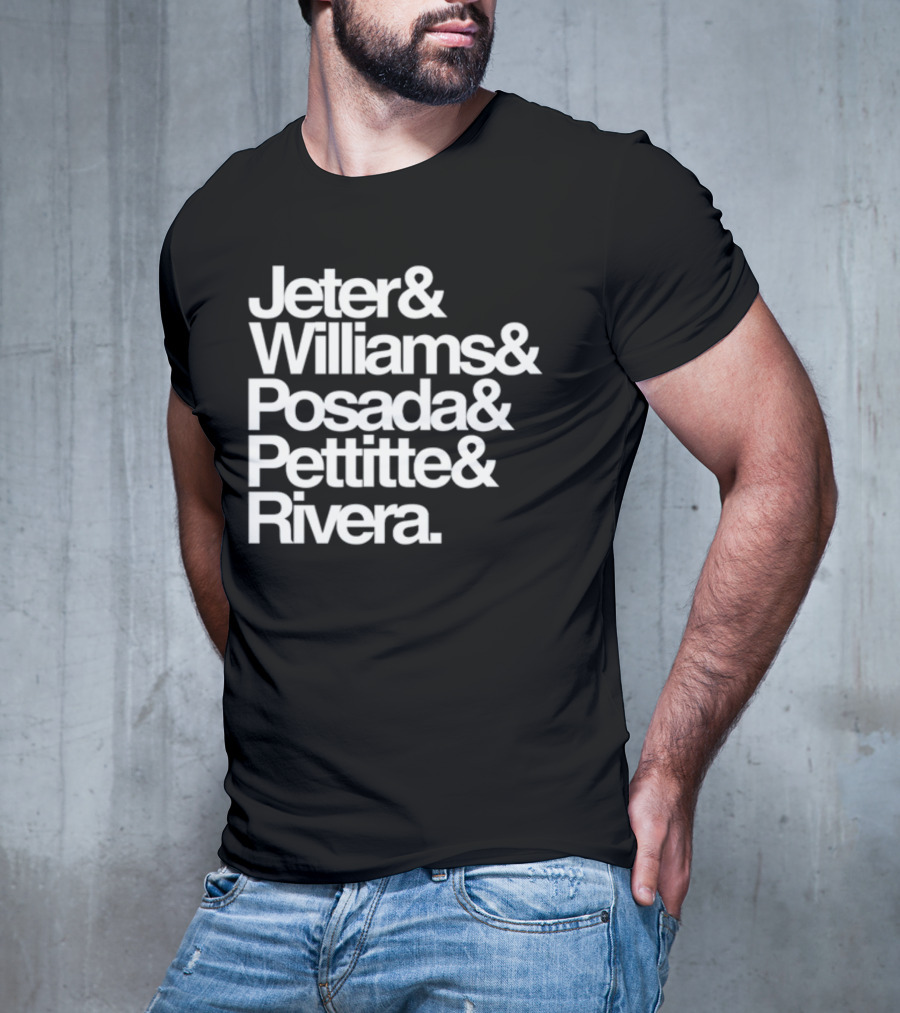 Jeter Williams Posada Pettitte Rivera New York Yankees Core Five Legends T-Shirt