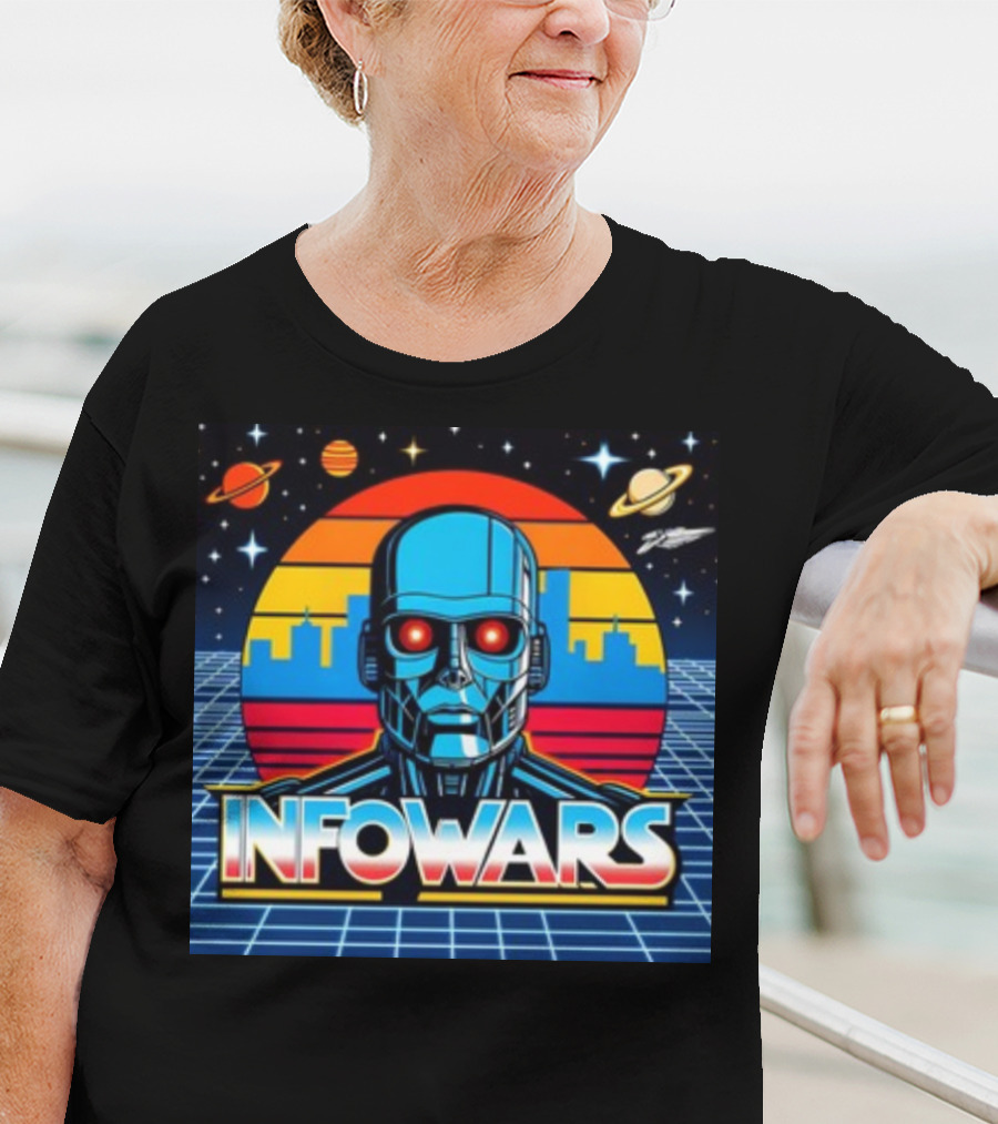 Infowars Skynet Retro Futuristic Robot T-Shirt