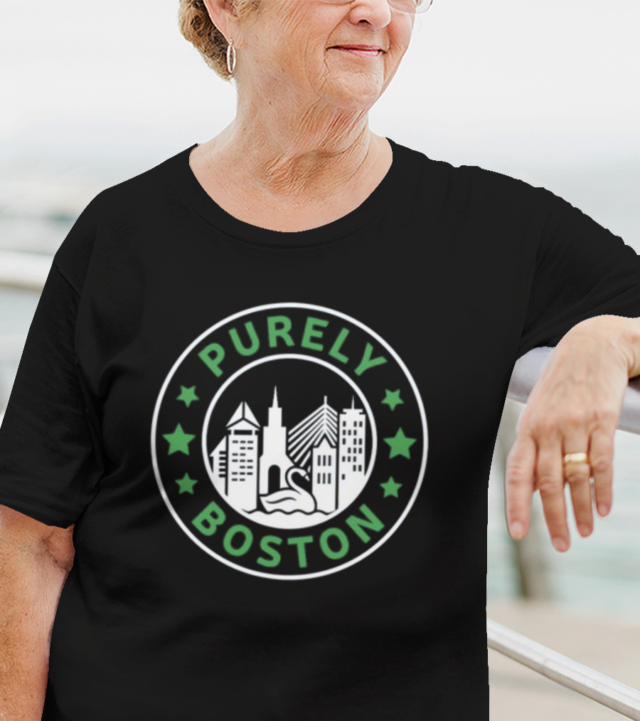 PURELY BOSTON CITY SKYLINE STARS T-Shirt