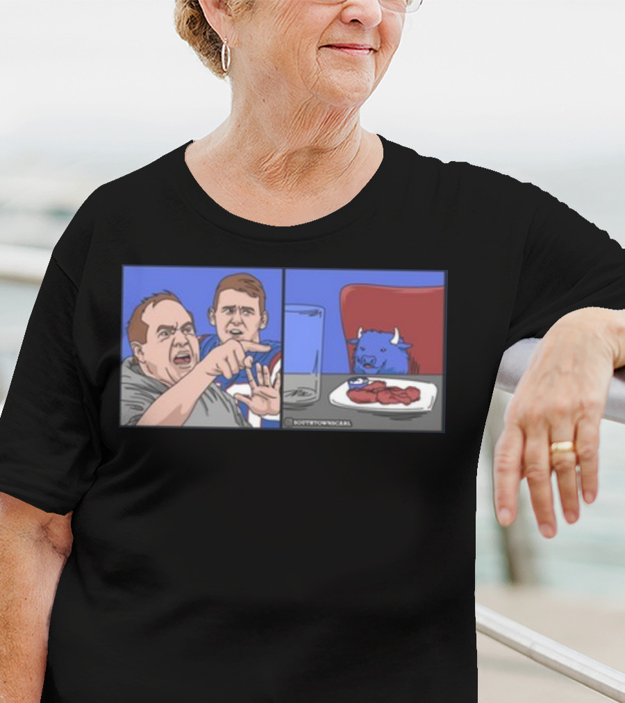 Sophtowncarl Angry Man Shouting At Blue Cat Meme T-Shirt