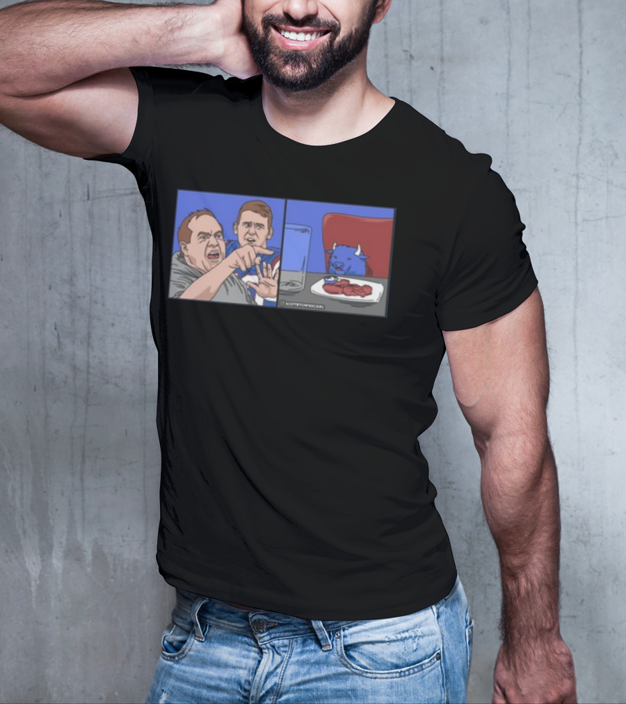 Sophtowncarl Angry Man Shouting At Blue Cat Meme T-Shirt