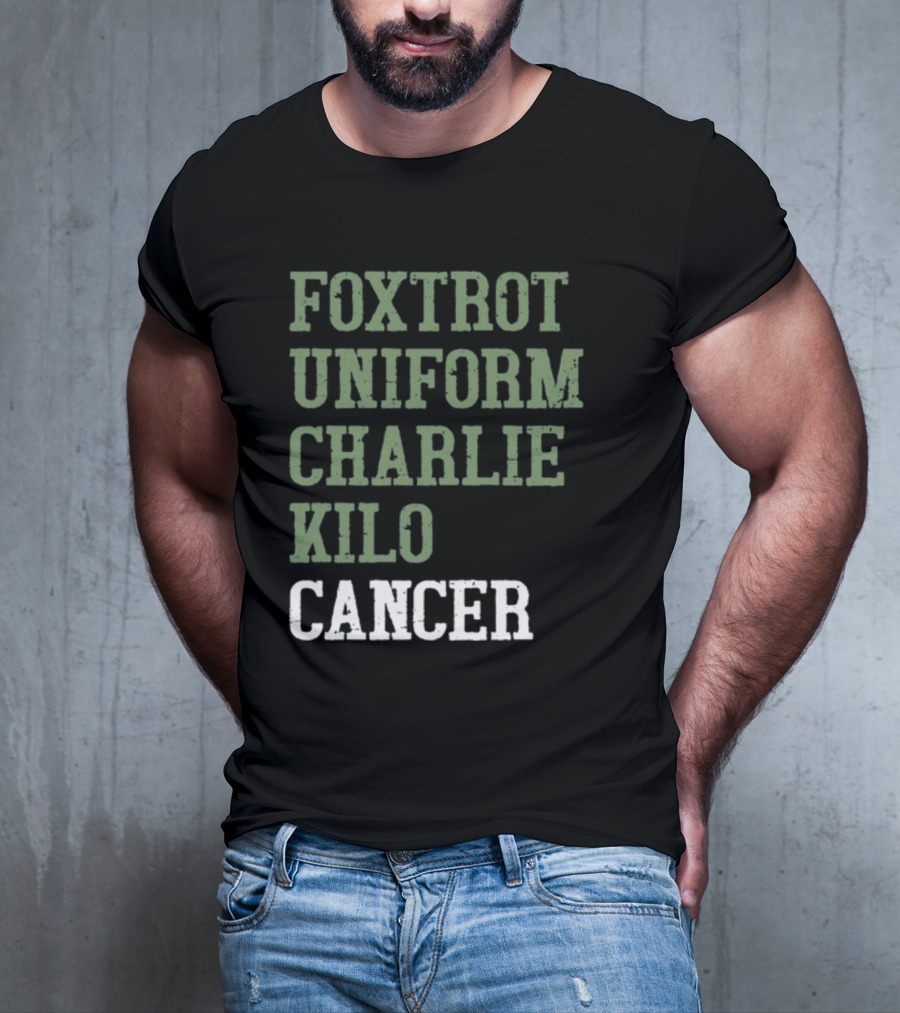 Dave Mustaine Foxtrot Uniform Charlie Kilo Cancer T-Shirt