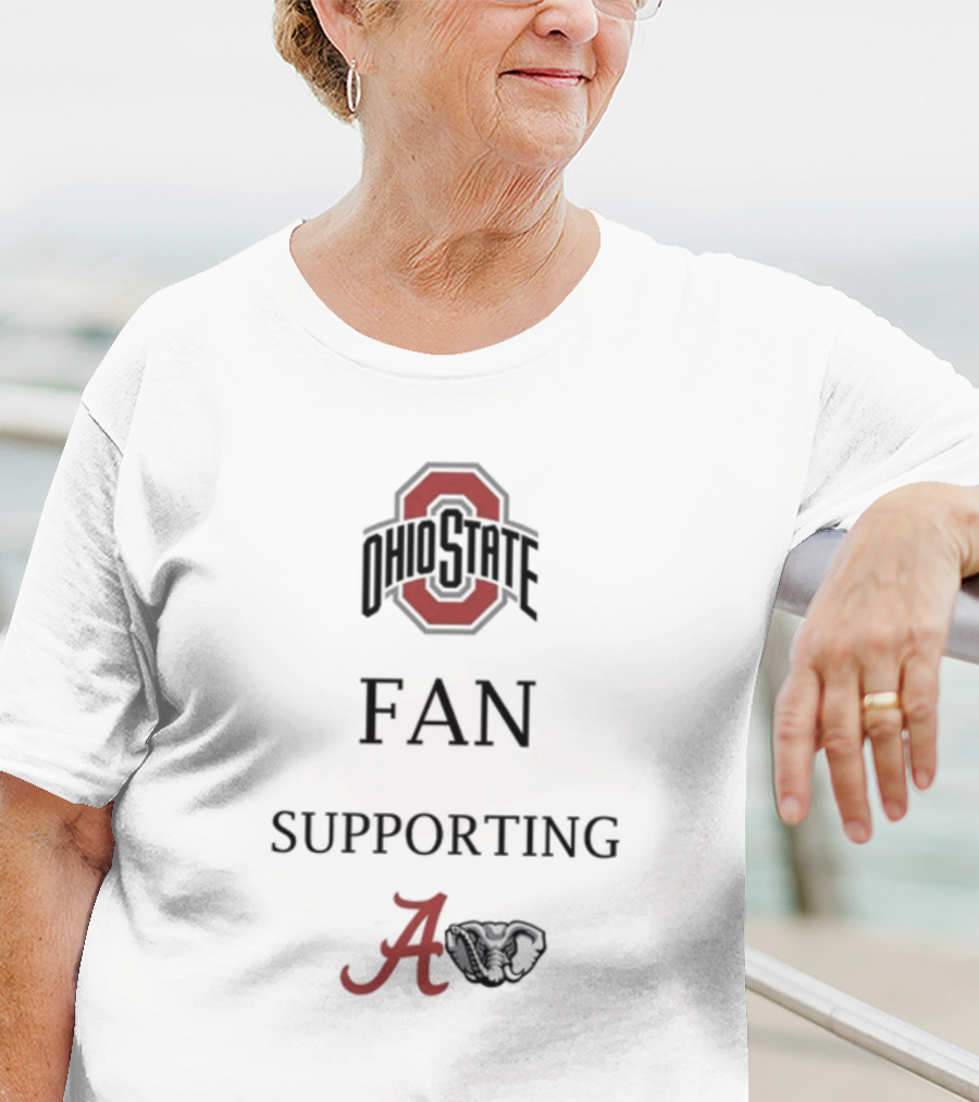 Ohio State Fan Supporting Alabama Crimson Tide T-Shirt