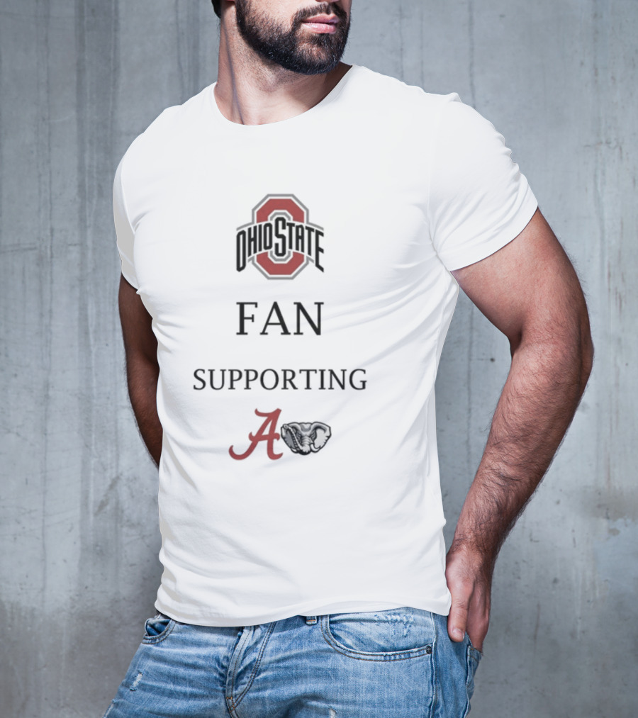 Ohio State Fan Supporting Alabama Crimson Tide T-Shirt