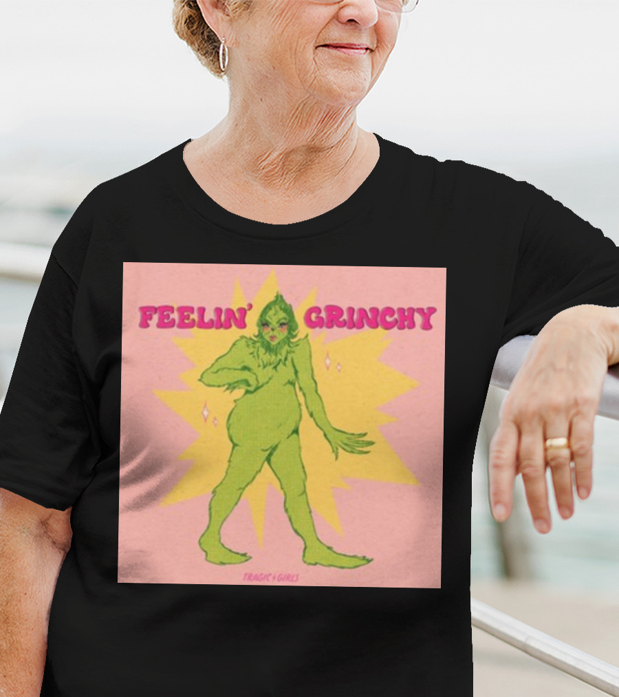 Feelin’ Grinchy Tragicgirls Retro Green Character T-Shirt