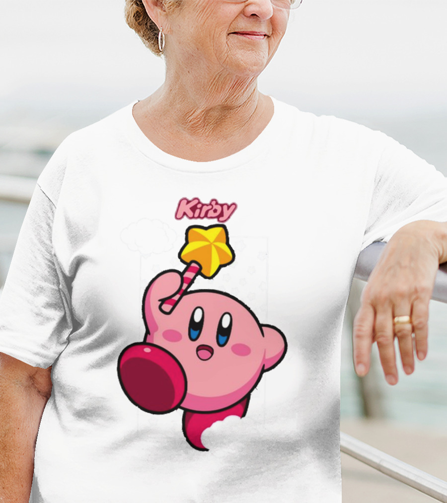 Kirby Main Character With Star Rod Gamestop Bioworld T-Shirt