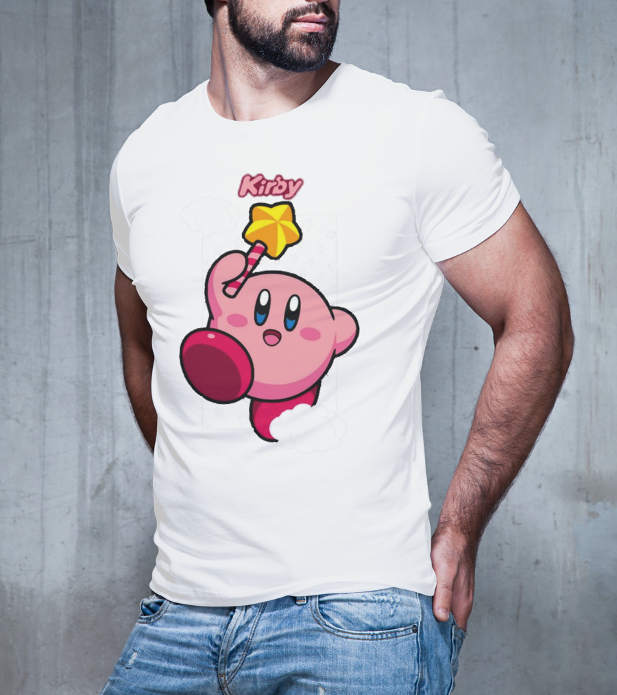 Kirby Main Character With Star Rod Gamestop Bioworld T-Shirt