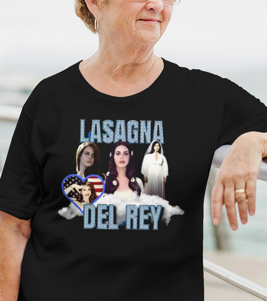 Lasagna Del Rey American Heart Cloud T-Shirt