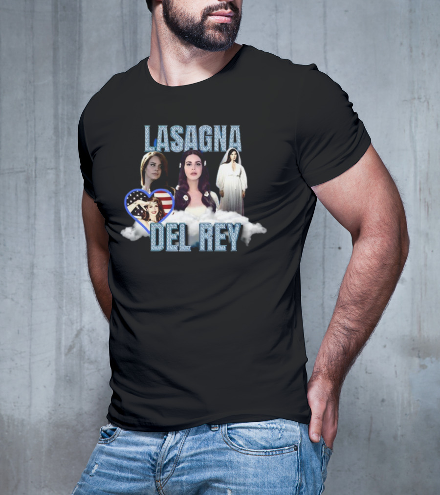 Lasagna Del Rey American Heart Cloud T-Shirt