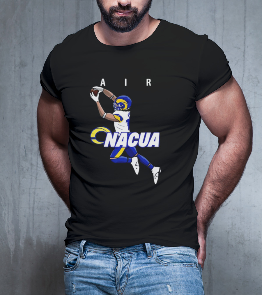 AIR Nacua Football Player Catch Rams Helmet T-Shirt