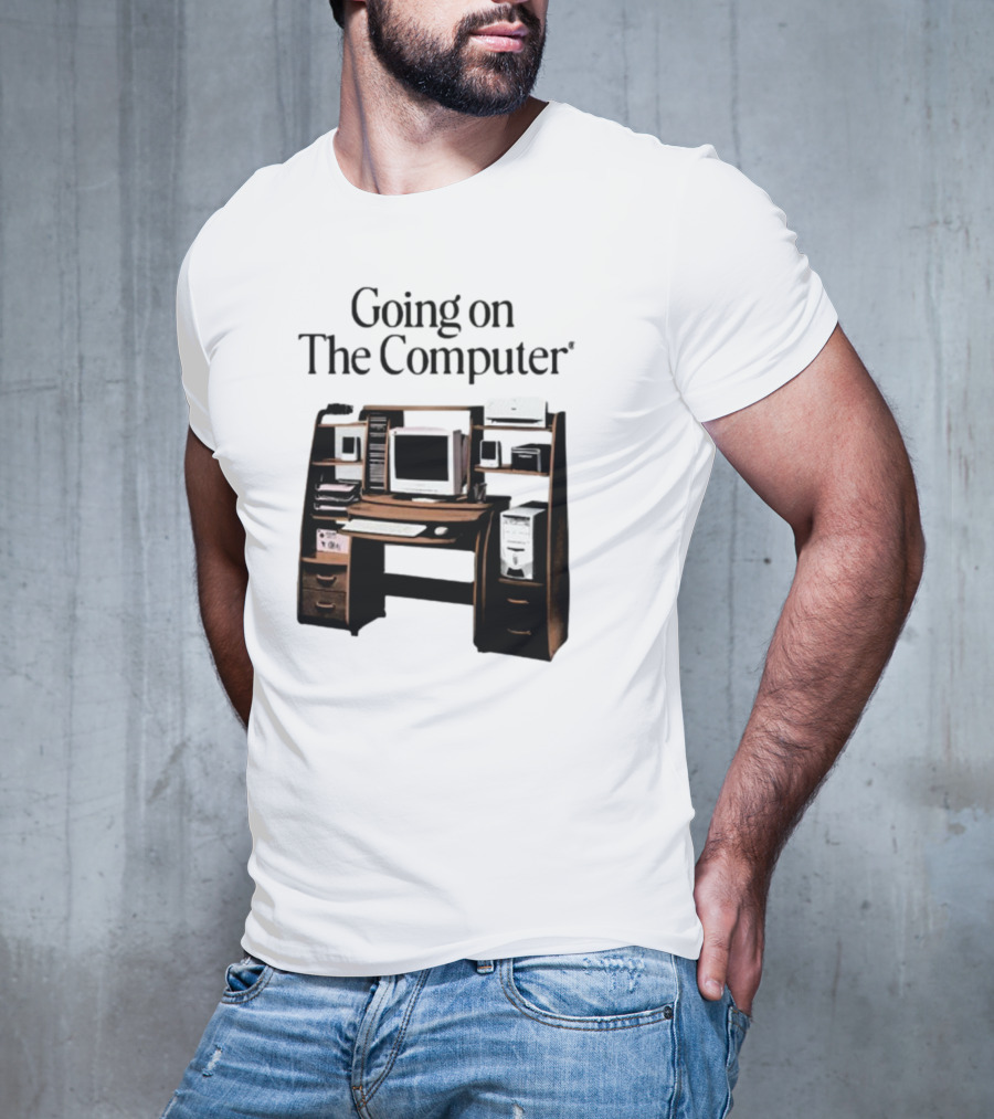 Going On The Computer In Loving Memory 1995-2207 Retro Desktop Setup T-Shirt