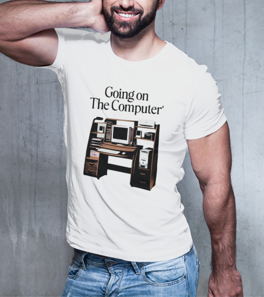 Going On The Computer In Loving Memory 1995-2207 Retro Desktop Setup T-Shirt