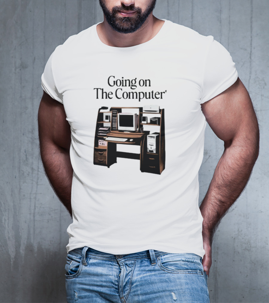 Going On The Computer In Loving Memory 1995-2207 Retro Desktop Setup T-Shirt