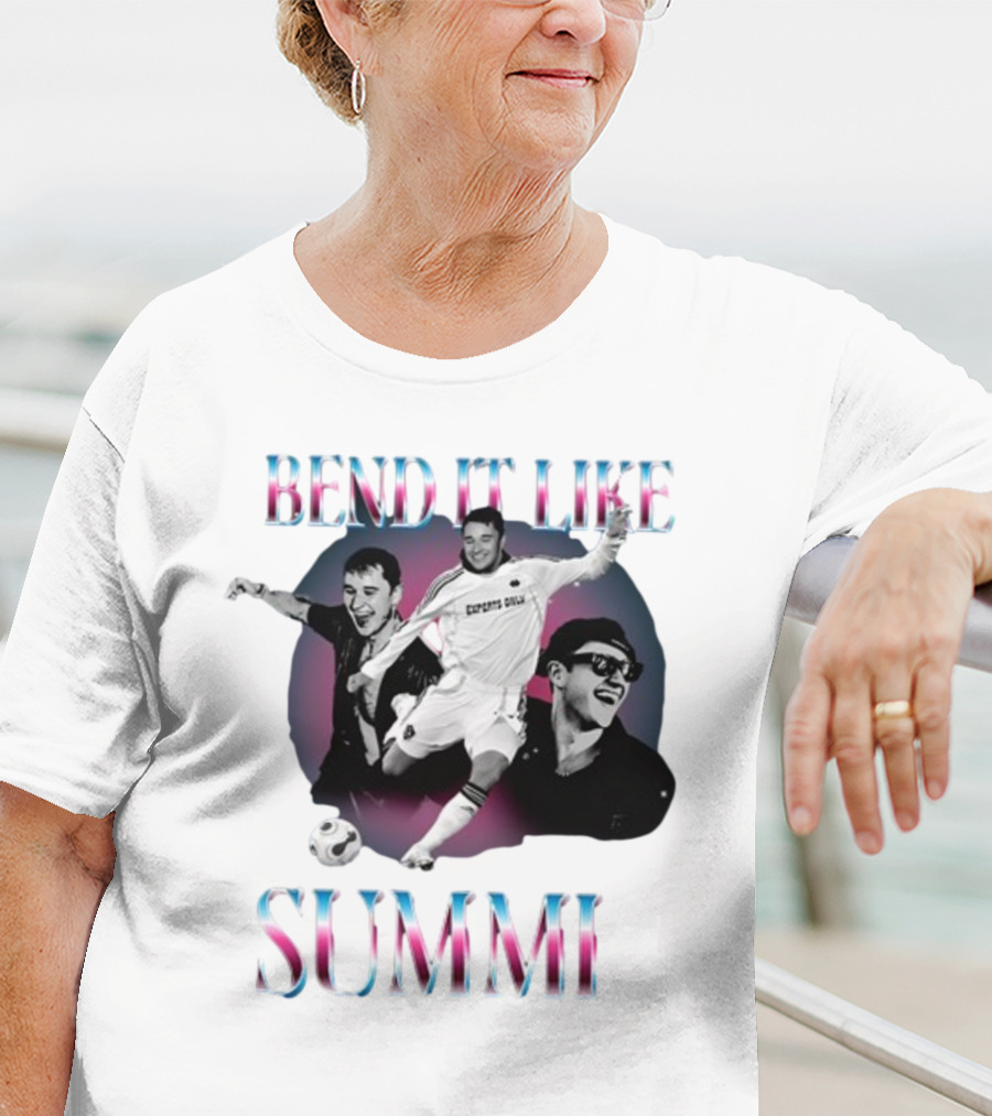 Bend It Like Summit Soccer Player Energetic Expression T-Shirt