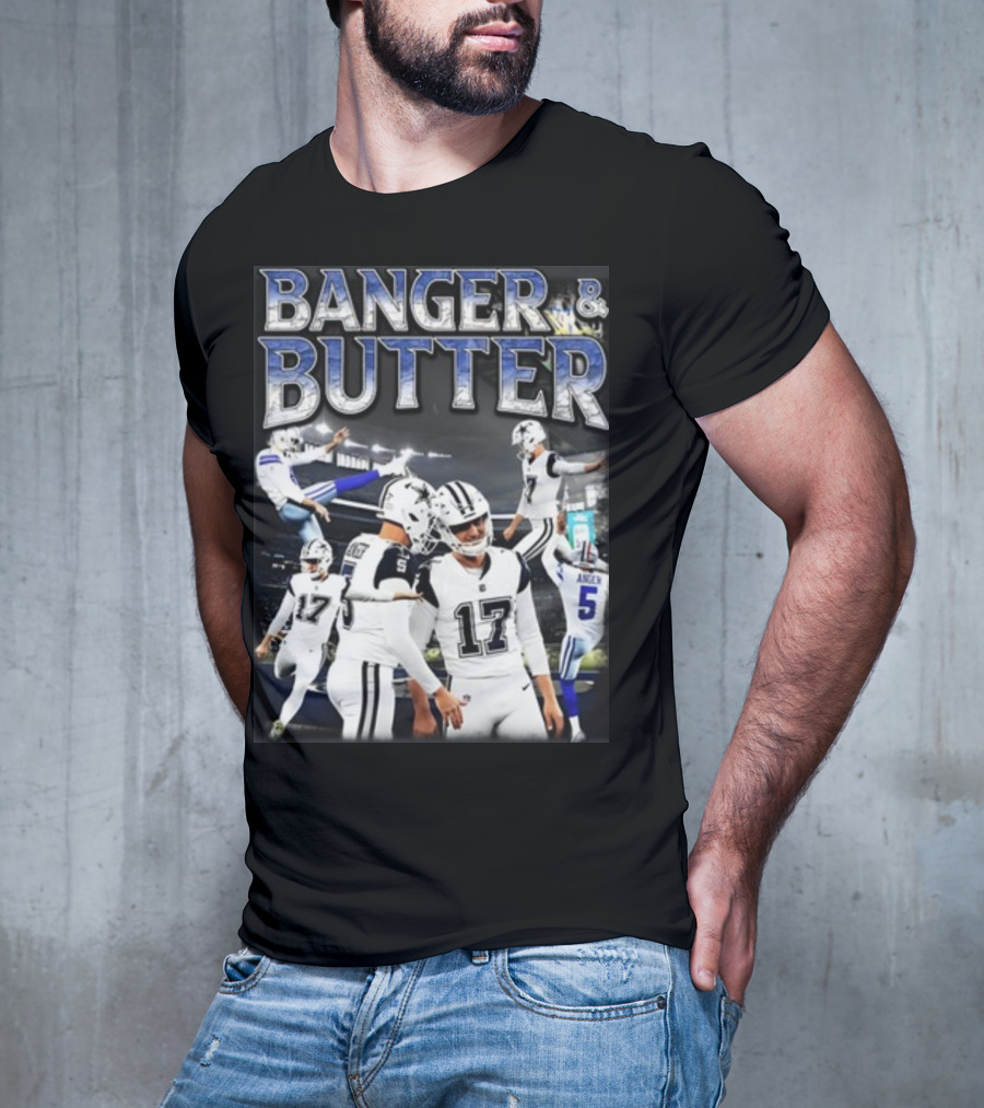 Banger And Butter Football Action With 17 And 5 T-Shirt