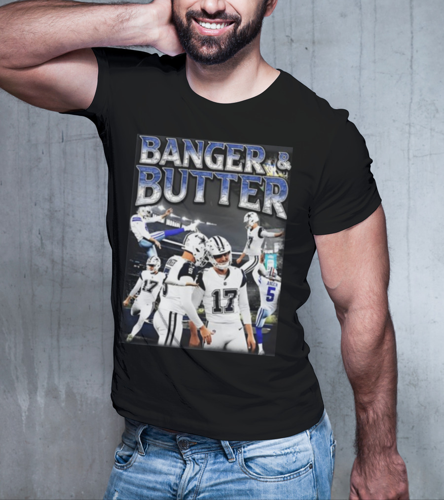 Banger And Butter Football Action With 17 And 5 T-Shirt