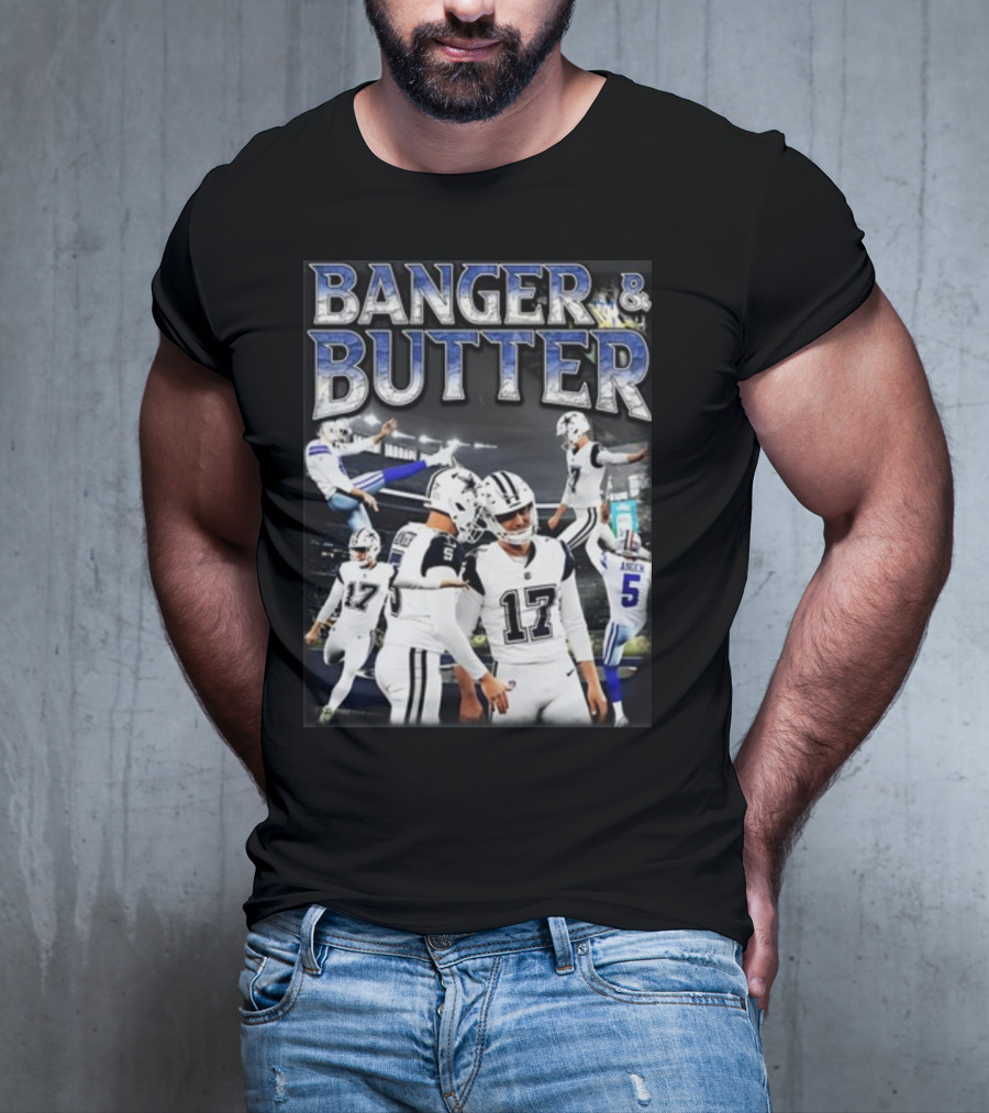 Banger And Butter Football Action With 17 And 5 T-Shirt