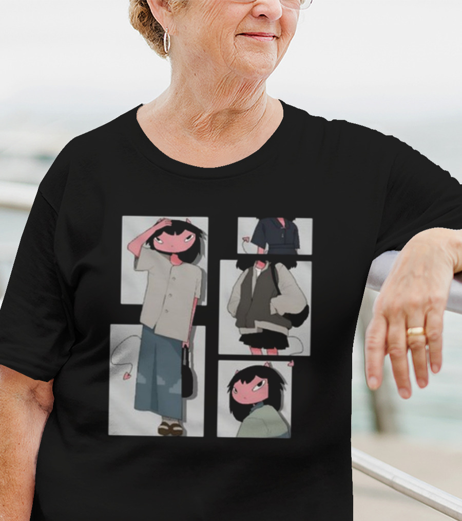 Chew Wisher Cat Humanoid Characters Panels T-Shirt