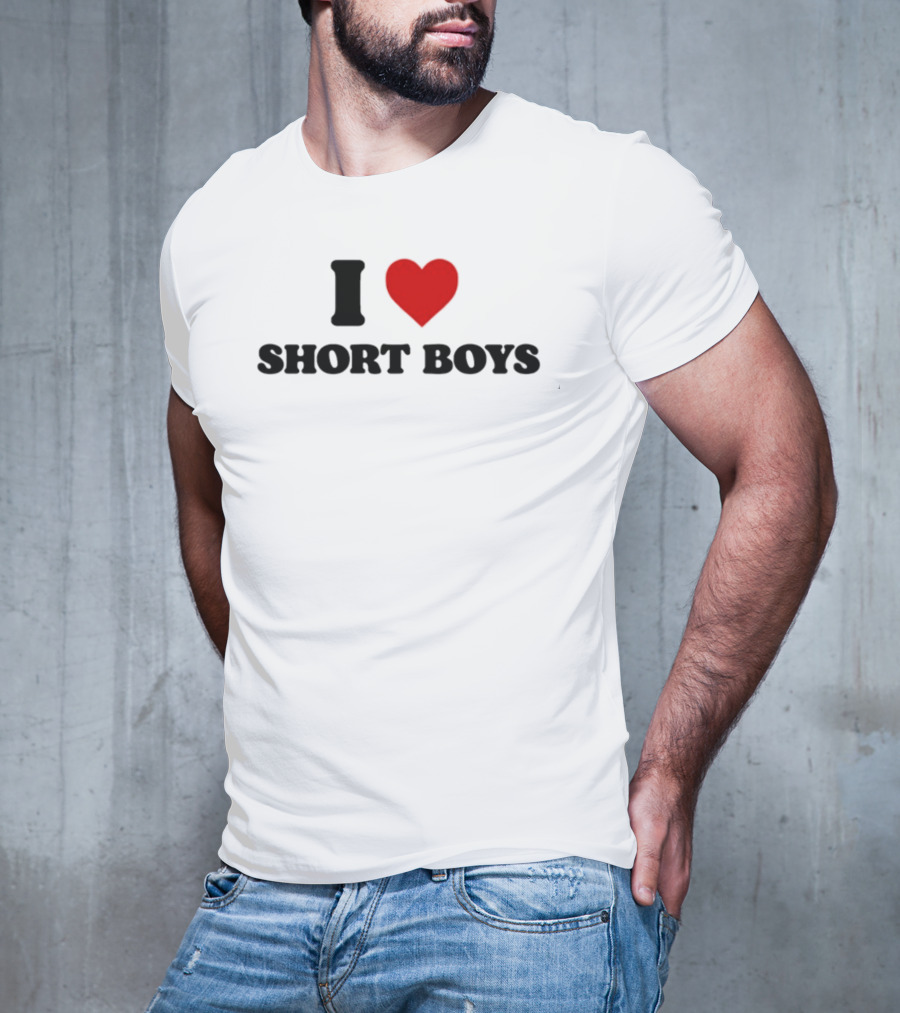 I Heart Short Boys Love Emphasis T-Shirt