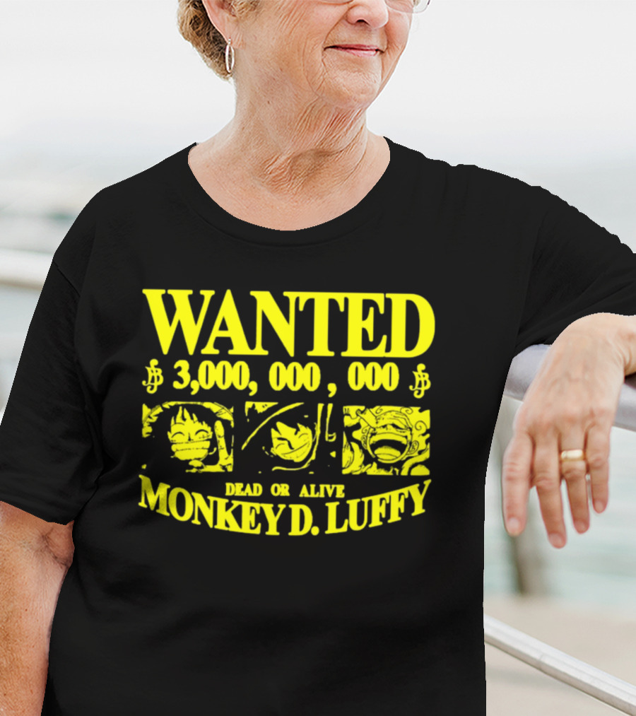 WANTED 3,000,000,000 MONKEY D. LUFFY STRAWHAT PIRATE T-Shirt