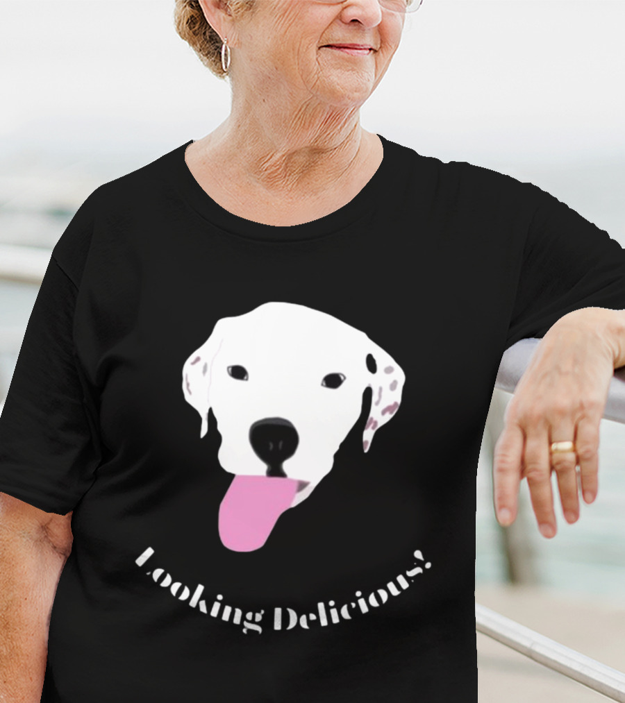 Looking Delicious Remi Dog Illustration With Pink Tongue T-Shirt
