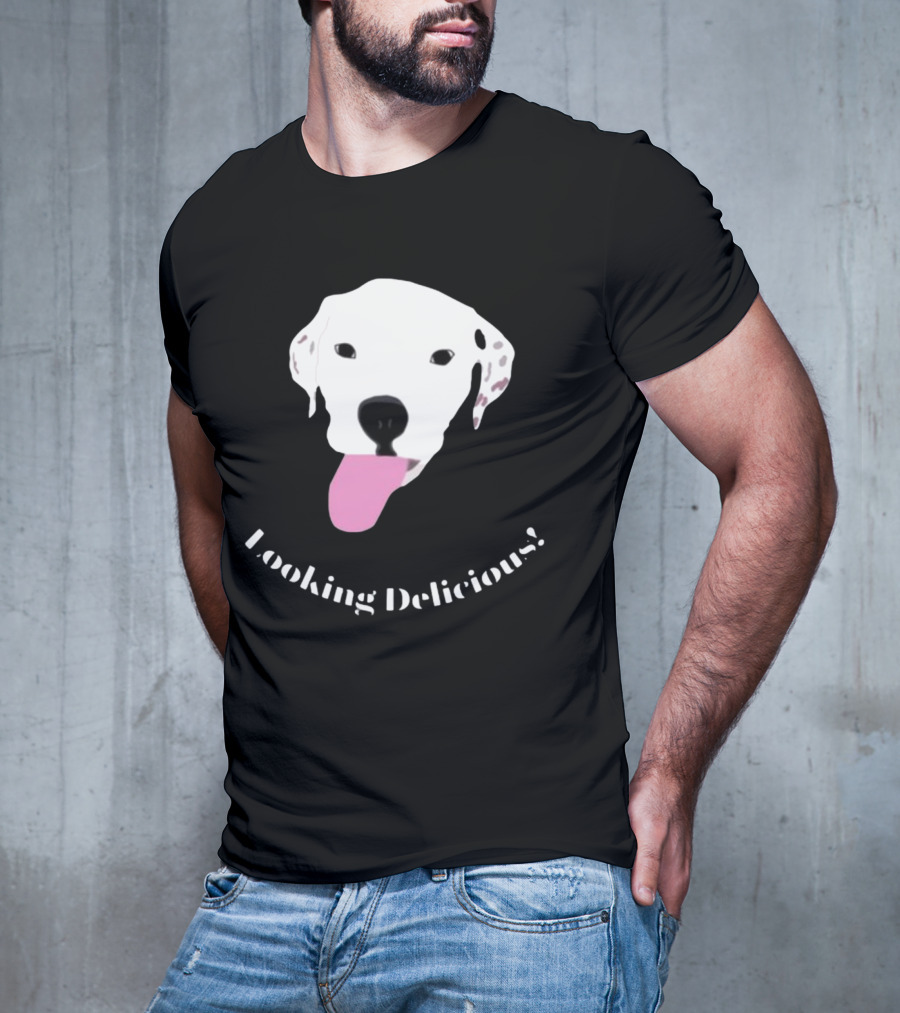 Looking Delicious Remi Dog Illustration With Pink Tongue T-Shirt