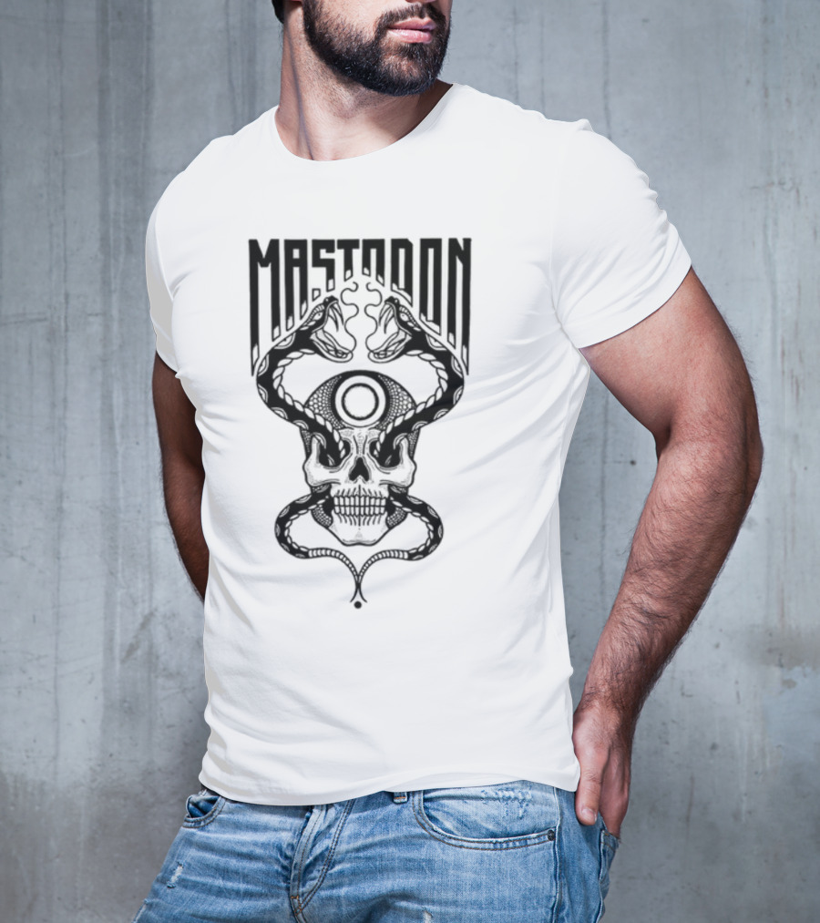 Mastodon Twin Snakes Skull T-Shirt